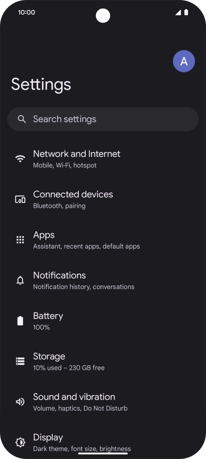 Pixel Settings - Network and Internet