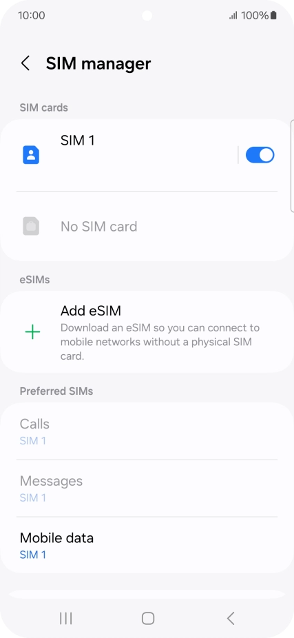 Samsung SIM Manager - Add eSIM