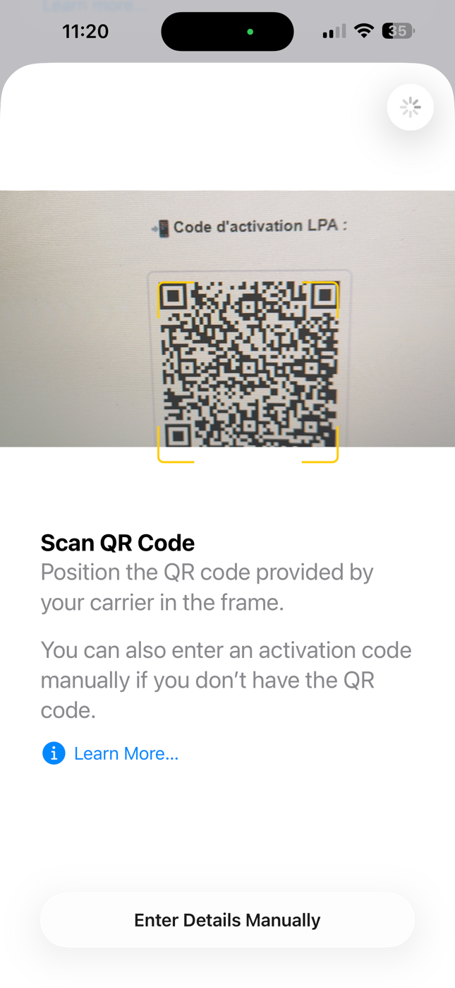 Scanner avec l'appareil photo
