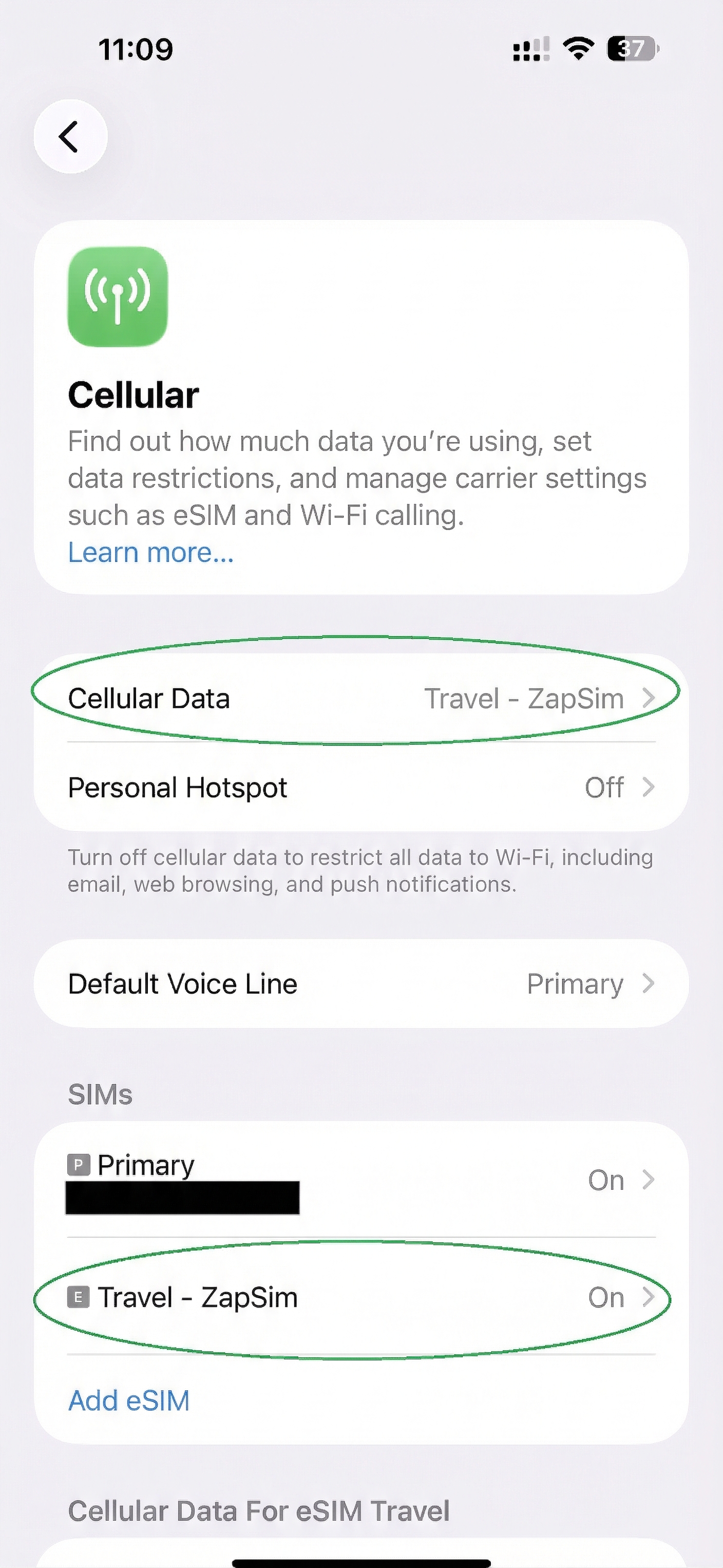 Configurer ligne par défaut